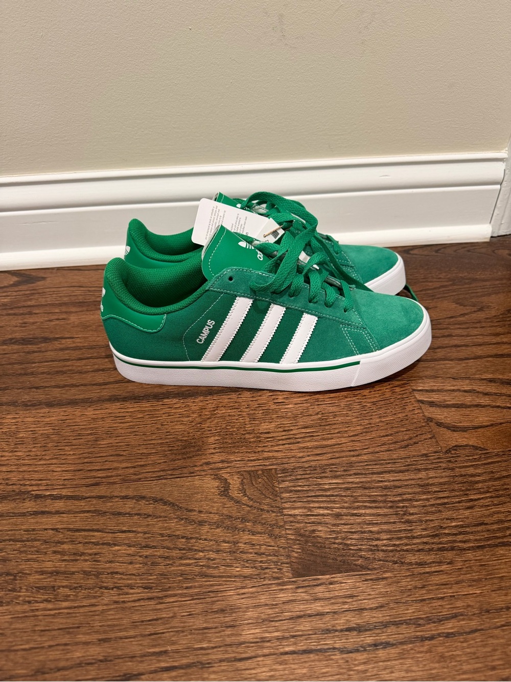 Adidas Campus Vulc Green White Men’s Size 10 NWT